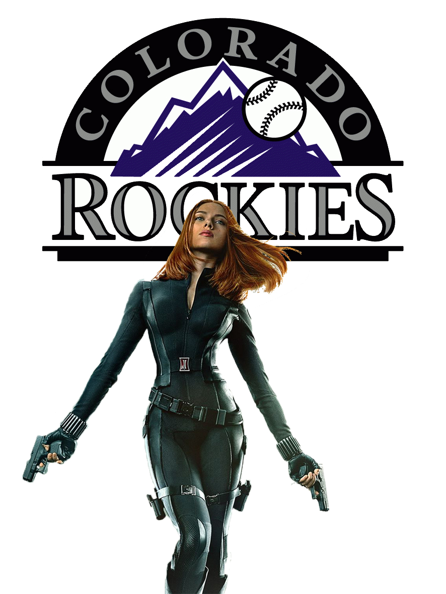 Colorado Rockies Black Widow Logo iron on paper